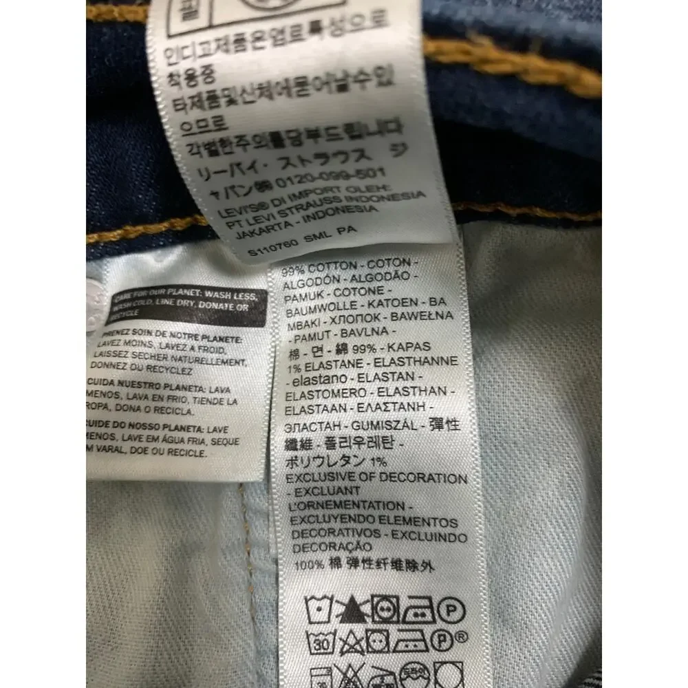 Levi's 569 Loose Straight Fit Mens 40x30 (tagged 40x34) Dark Wash Denim Whiskers